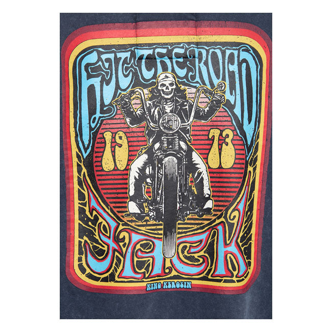 King Kerosin Hit The Road Jack Zip Hoodie Dark Blue - FREE UK Shipping, FREE 365 Day Returns | Moto Central