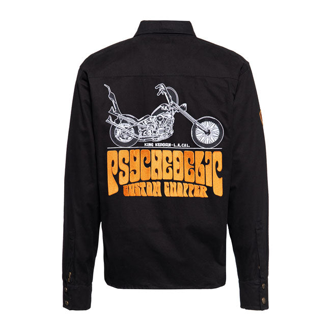 King Kerosin Psychedellic Chopper Adventure Gear Shirt Black