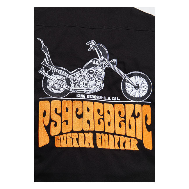 King Kerosin Psychedellic Chopper Adventure Gear Shirt Black