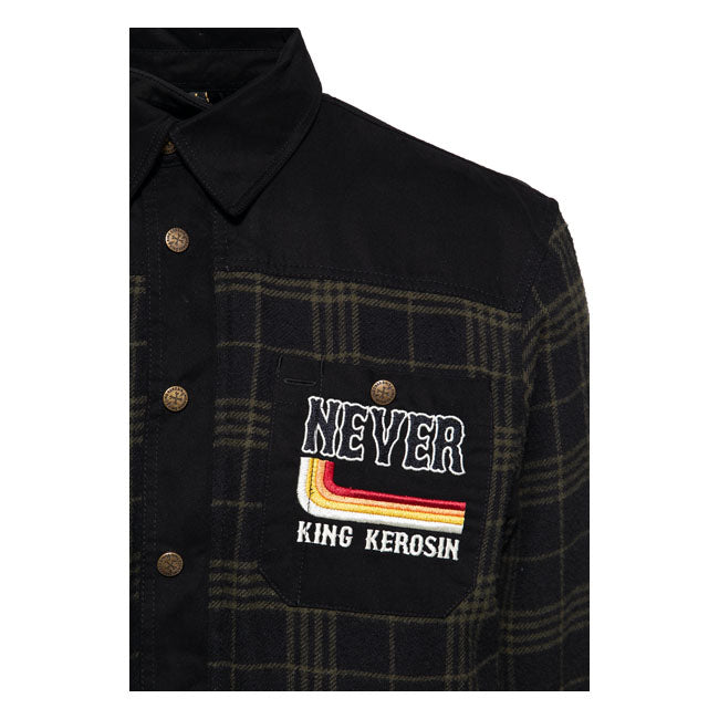 King Kerosin F*cker Adventure Gear Shirt Black / Olive - FREE UK Shipping, FREE 365 Day Returns | Moto Central