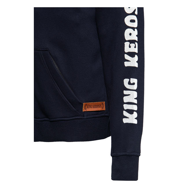 King Kerosin Ride Grass Adventure Gear Hoodie Dark Blue - FREE UK Shipping, FREE 365 Day Returns | Moto Central