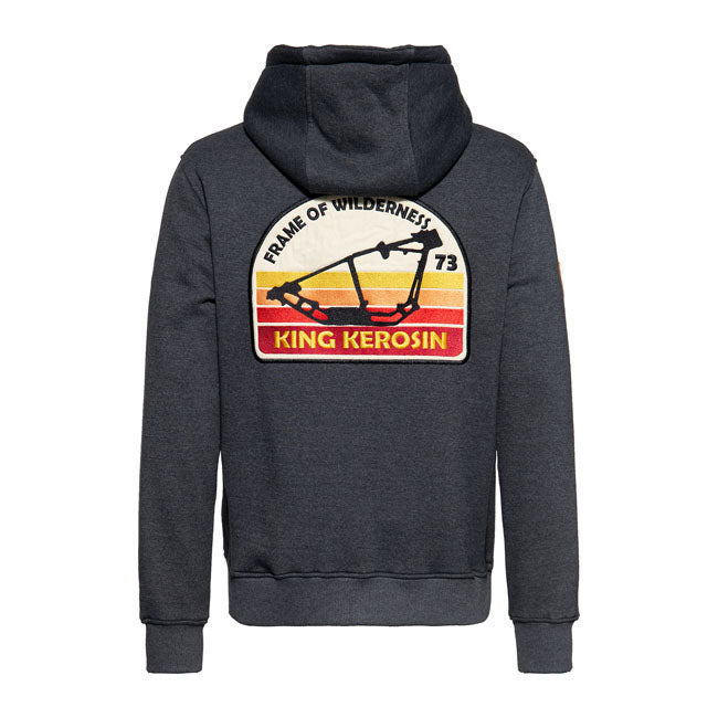 King Kerosin Frame Adventure Gear Hoodie Grey Melange - FREE UK Shipping, FREE 365 Day Returns | Moto Central