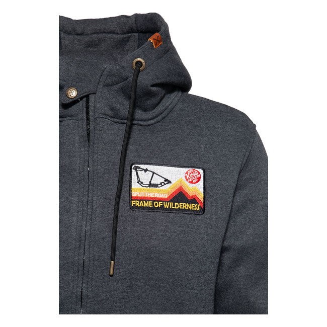 King Kerosin Frame Adventure Gear Hoodie Grey Melange - FREE UK Shipping, FREE 365 Day Returns | Moto Central