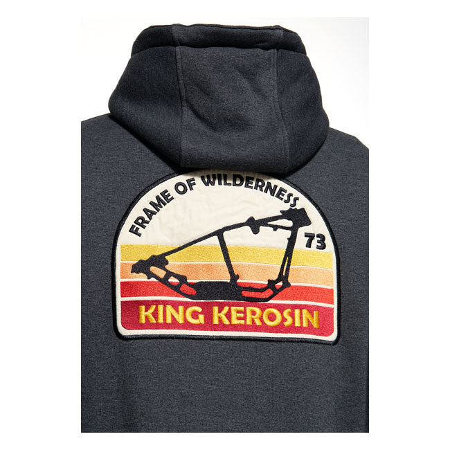 King Kerosin Frame Adventure Gear Hoodie Grey Melange - FREE UK Shipping, FREE 365 Day Returns | Moto Central