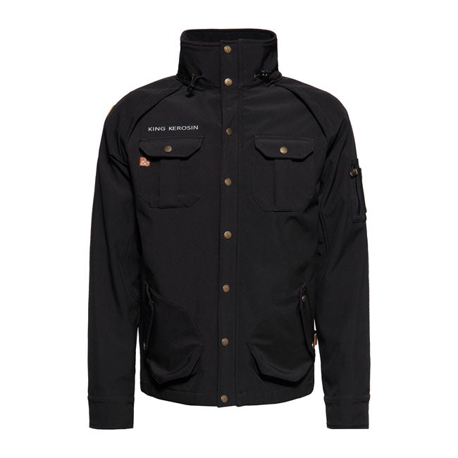 King Kerosin Service Speedshop Adventure Gear Jacket Black - FREE UK Shipping, FREE 365 Day Returns | Moto Central