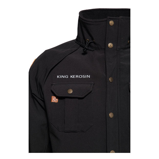 King Kerosin Service Speedshop Adventure Gear Jacket Black - FREE UK Shipping, FREE 365 Day Returns | Moto Central