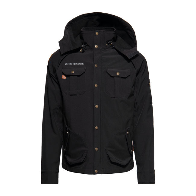 King Kerosin Service Speedshop Adventure Gear Jacket Black