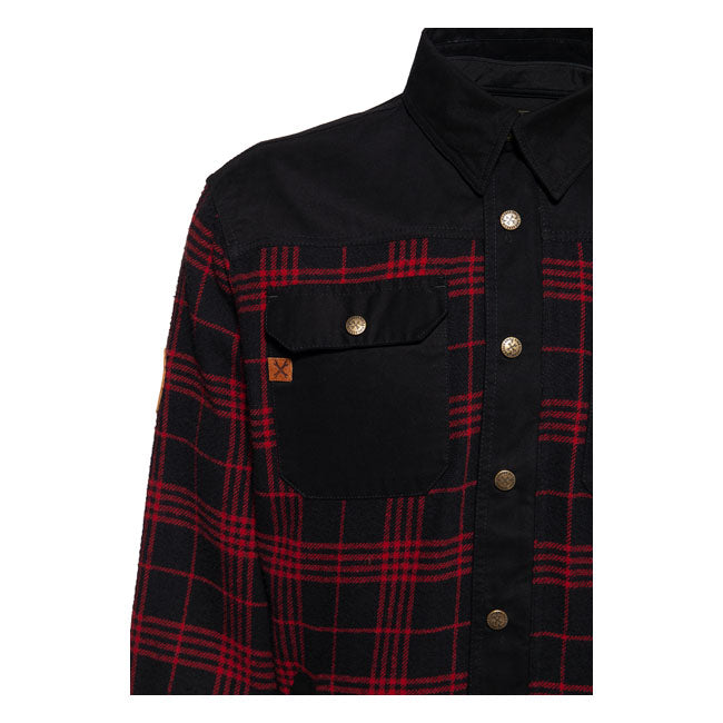 King Kerosin Blanko Adventure Gear Checkered Shirt Black / Red