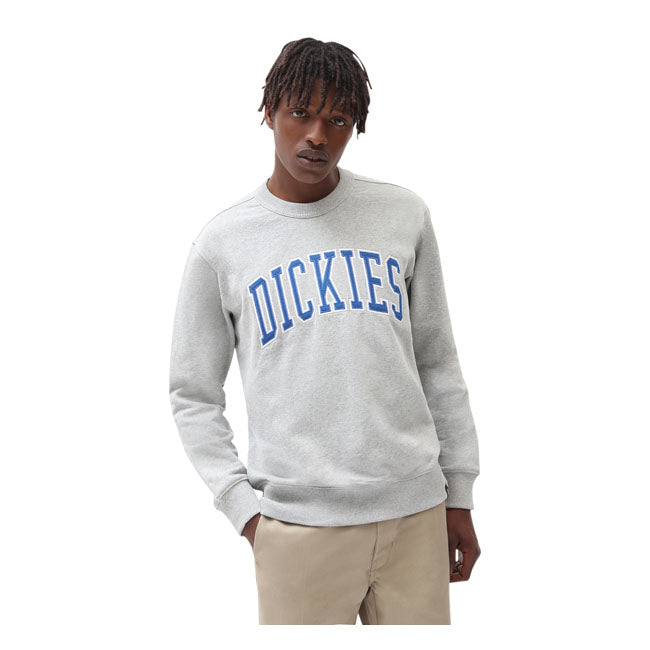 Dickies Aitkin Sweatshirt Grey Melange - FREE UK Shipping, FREE 365 Day Returns | Moto Central