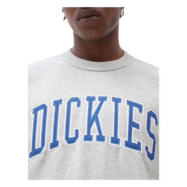 Dickies Aitkin Sweatshirt Grey Melange - FREE UK Shipping, FREE 365 Day Returns | Moto Central