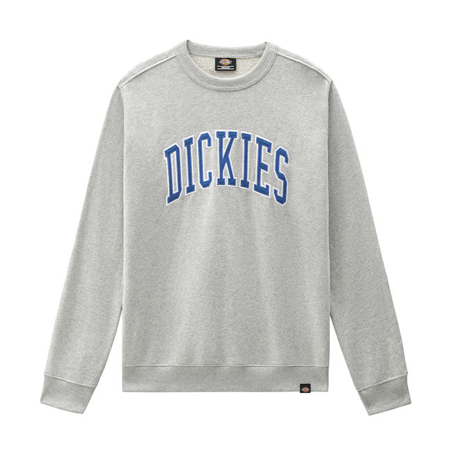 Dickies Aitkin Sweatshirt Grey Melange - FREE UK Shipping, FREE 365 Day Returns | Moto Central