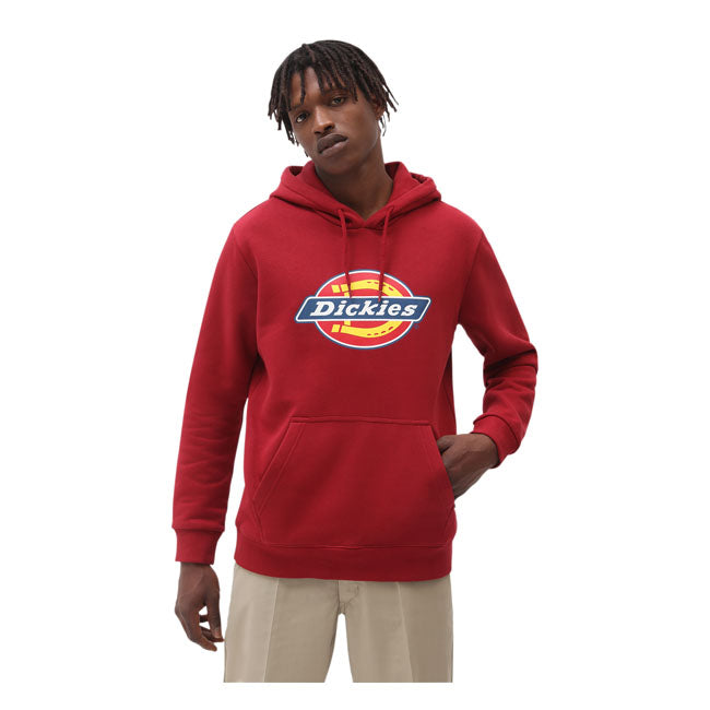 Dickies Icon Logo Hoodie Biking Red - FREE UK Shipping, FREE 365 Day Returns | Moto Central