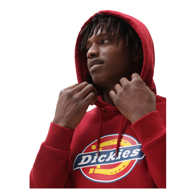 Dickies Icon Logo Hoodie Biking Red - FREE UK Shipping, FREE 365 Day Returns | Moto Central