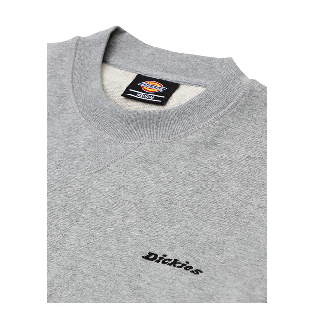 Dickies Loretto Sweatshirt Grey Melange - FREE UK Shipping, FREE 365 Day Returns | Moto Central