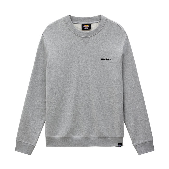 Dickies Loretto Sweatshirt Grey Melange - FREE UK Shipping, FREE 365 Day Returns | Moto Central