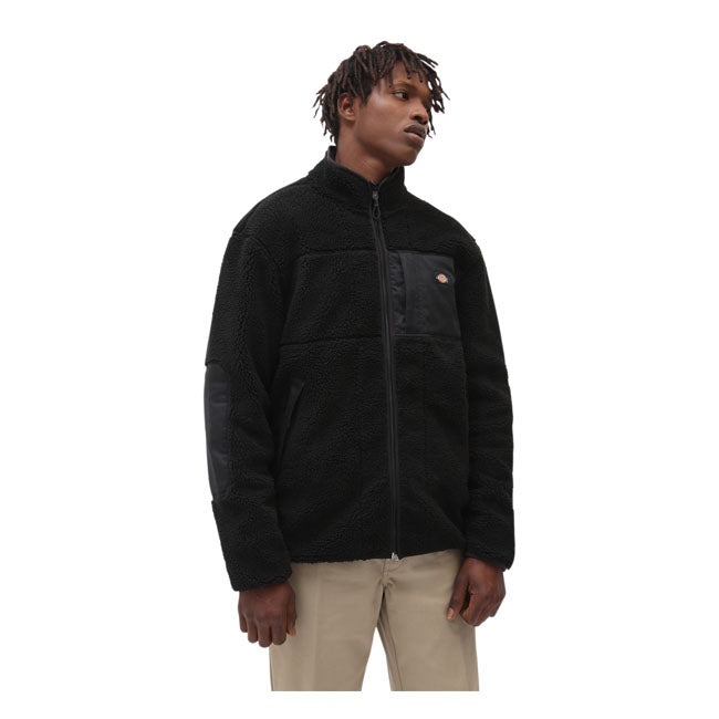 Dickies Red Chute Sherpa Jacket Black - FREE UK Shipping, FREE 365 Day Returns | Moto Central