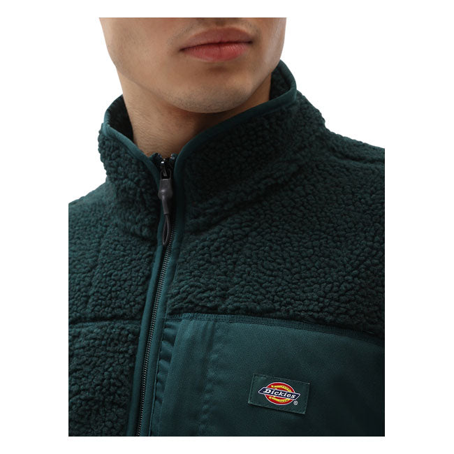 Dickies Red Chute Sherpa Jacket Ponderosa Pine - FREE UK Shipping, FREE 365 Day Returns | Moto Central