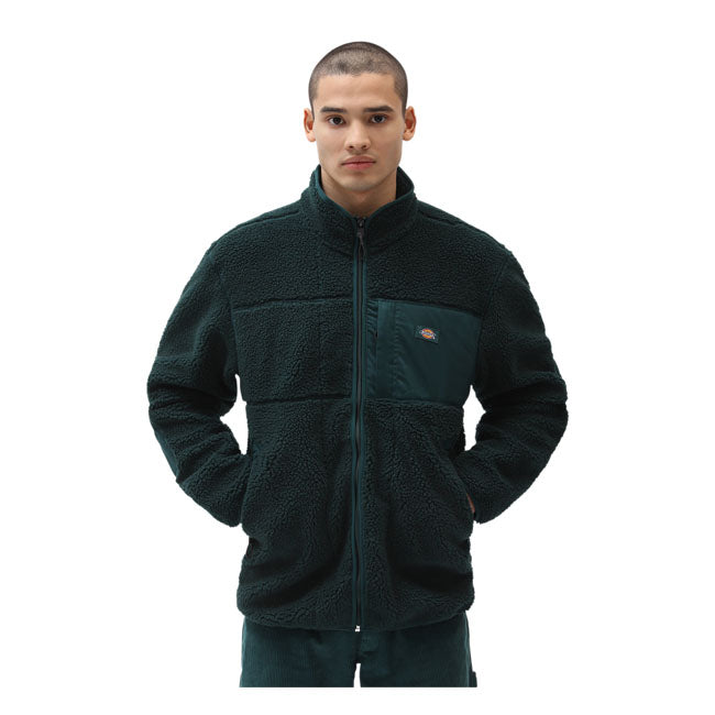 Dickies Red Chute Sherpa Jacket Ponderosa Pine - FREE UK Shipping, FREE 365 Day Returns | Moto Central