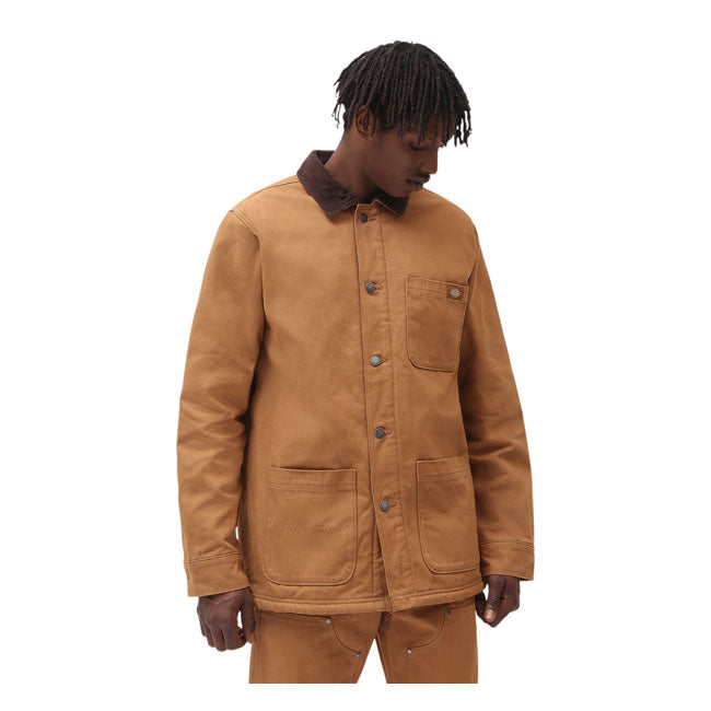 Dickies DC Chore Coat Brown Duck - FREE UK Shipping, FREE 365 Day Returns | Moto Central