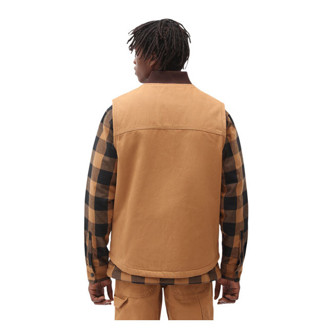 Dickies DC Vest Brown Duck - FREE UK Shipping, FREE 365 Day Returns | Moto Central