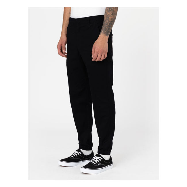 Dickies Twill Jogger Trouser Black - FREE UK Shipping, FREE 365 Day Returns | Moto Central