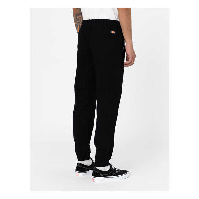 Dickies Twill Jogger Trouser Black - FREE UK Shipping, FREE 365 Day Returns | Moto Central