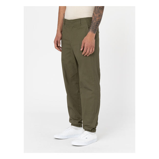 Dickies Twill Jogger Trouser Military Green - FREE UK Shipping, FREE 365 Day Returns | Moto Central