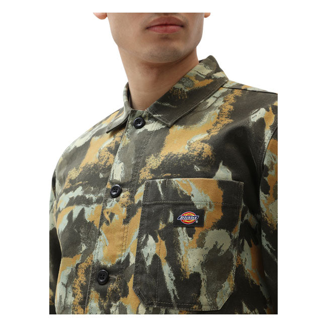 Dickies Crafted Camo Overshirt Camouflage - FREE UK Shipping, FREE 365 Day Returns | Moto Central