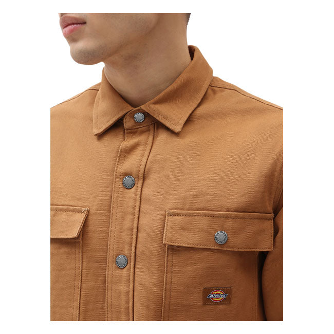 Dickies DC Shacket Shirt Brown Duck - FREE UK Shipping, FREE 365 Day Returns | Moto Central