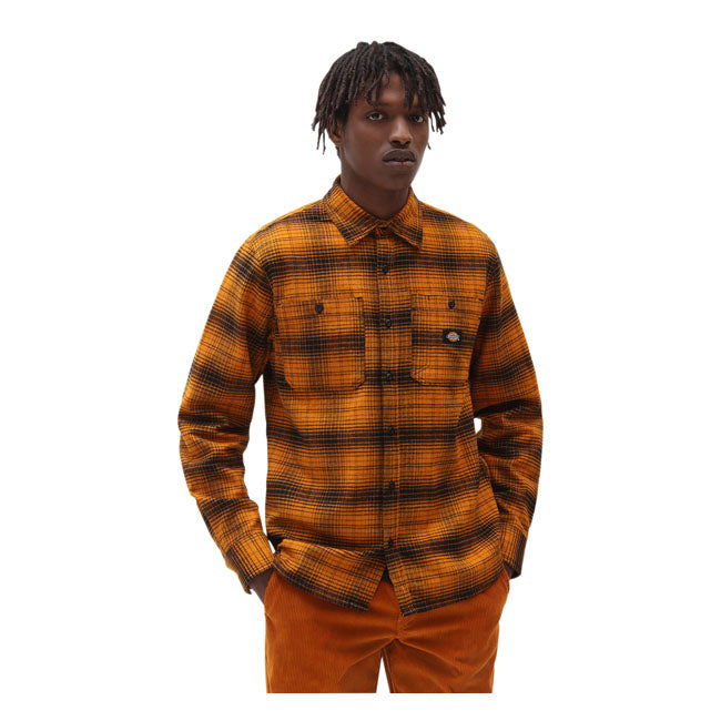 Dickies Evansville Shirt Pumpkin Spice - FREE UK Shipping, FREE 365 Day Returns | Moto Central