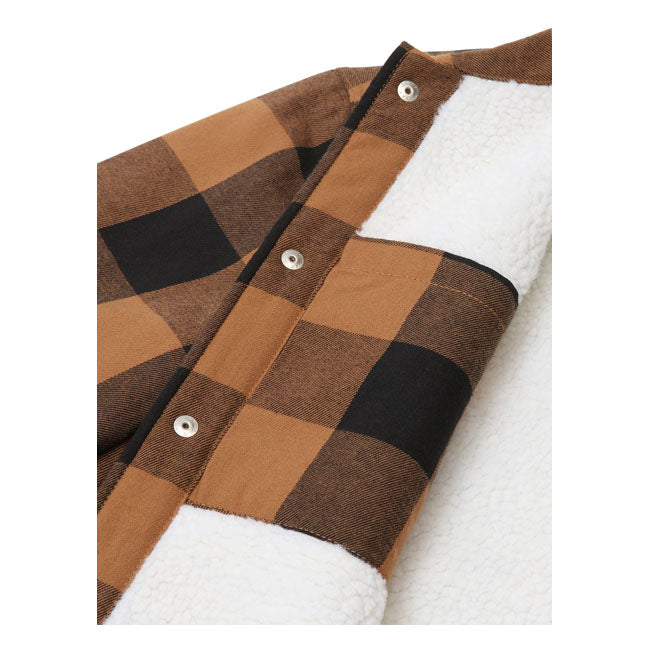 Dickies Sherpa Lined Sacramento Shirt Brown Duck - FREE UK Shipping, FREE 365 Day Returns | Moto Central