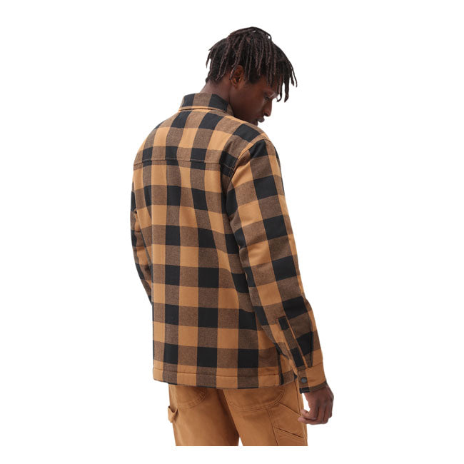 Dickies Sherpa Lined Sacramento Shirt Brown Duck - FREE UK Shipping, FREE 365 Day Returns | Moto Central