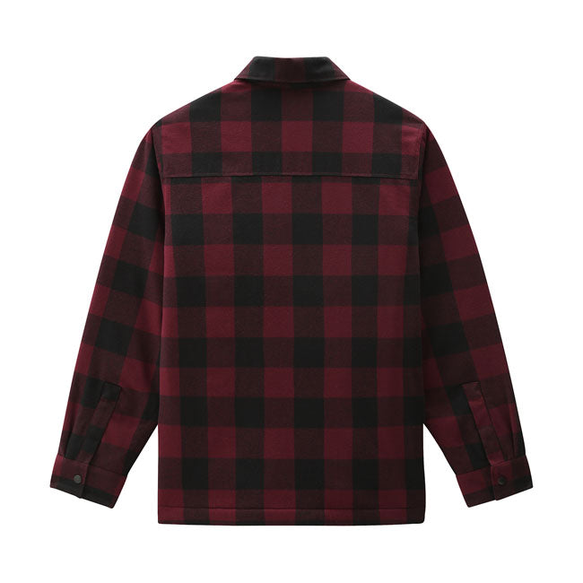 Dickies Sherpa Lined Sacramento Shirt Maroon - FREE UK Shipping, FREE 365 Day Returns | Moto Central