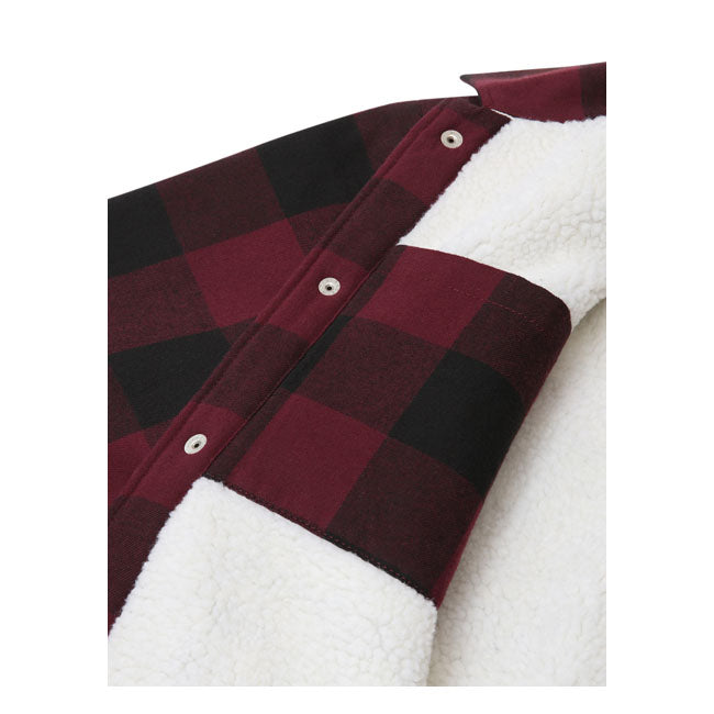 Dickies Sherpa Lined Sacramento Shirt Maroon - FREE UK Shipping, FREE 365 Day Returns | Moto Central