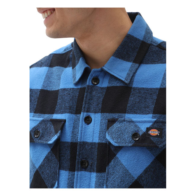 Dickies New Sacramento Shirt True Blue - FREE UK Shipping, FREE 365 Day Returns | Moto Central