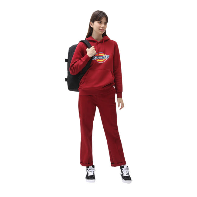 Dickies Icon Logo Ladies Hoodie Biking Red