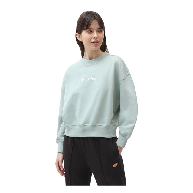 Dickies Loretto Boxy Ladies Sweatshirt Jadeite - FREE UK Shipping, FREE 365 Day Returns | Moto Central