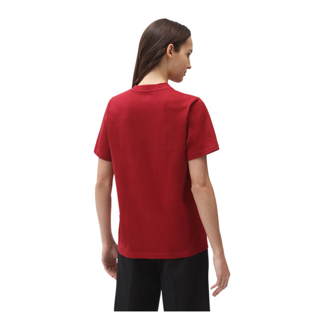 Dickies Icon Logo Ladies T-Shirt Biking Red - FREE UK Shipping, FREE 365 Day Returns | Moto Central