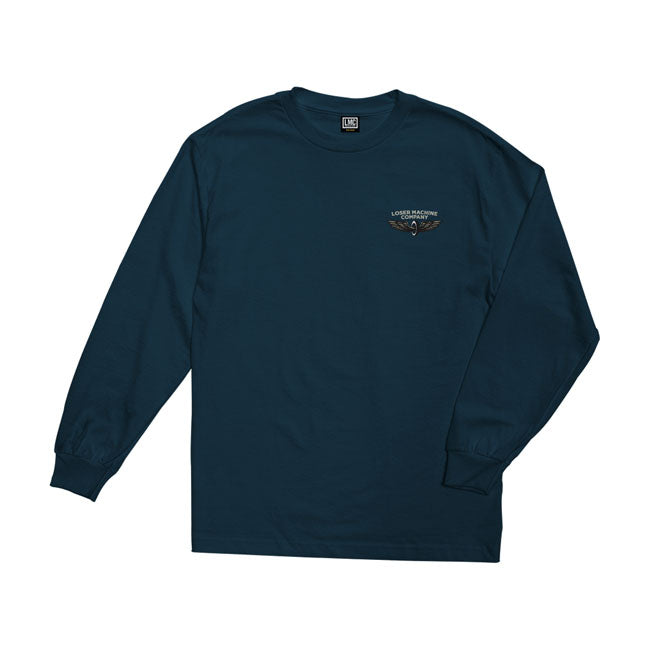 Loser Machine Long Runner Long Sleeves T-Shirt Harbor Blue - FREE UK Shipping, FREE 365 Day Returns | Moto Central