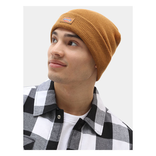 Dickies Gibsland Beanie Brown Duck - FREE UK Shipping, FREE 365 Day Returns | Moto Central