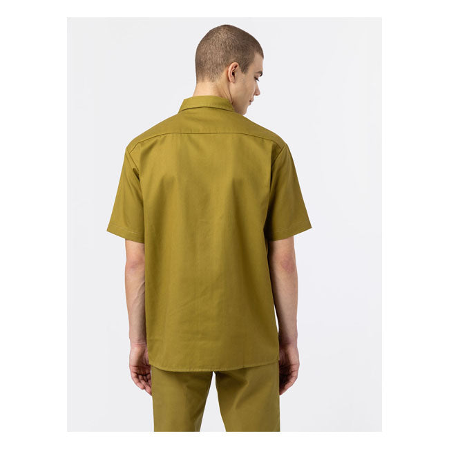 Dickies Work Shirt Rec Green Moss - FREE UK Shipping, FREE 365 Day Returns | Moto Central