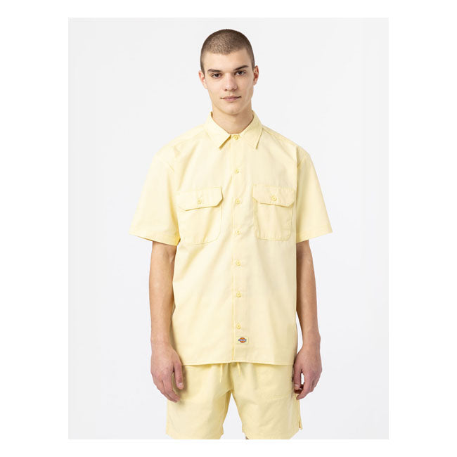 Dickies Work Shirt Rec Pale Banana - FREE UK Shipping, FREE 365 Day Returns | Moto Central