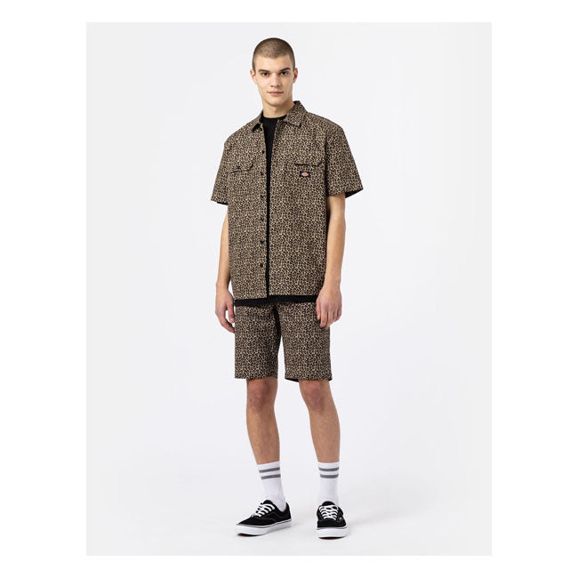 Dickies Silver Firs Shirt Leopard Print - FREE UK Shipping, FREE 365 Day Returns | Moto Central