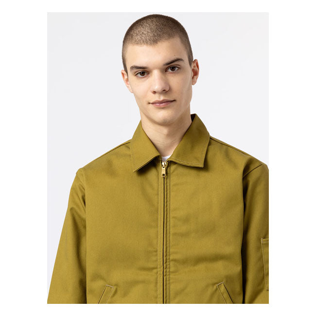 Dickies Lined Eisenhower Jacket Green Moss - FREE UK Shipping, FREE 365 Day Returns | Moto Central