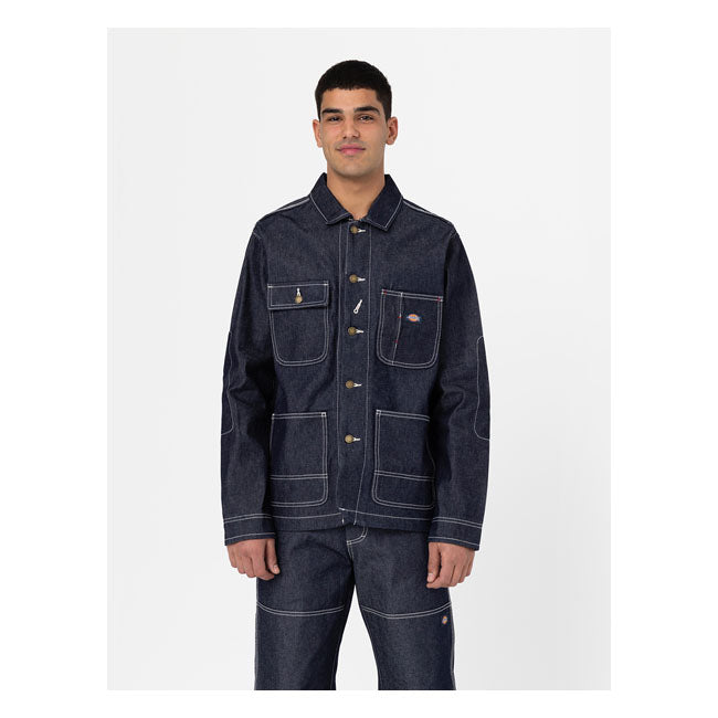 Dickies 100 Denim Chore Jacket Raw - FREE UK Shipping, FREE 365 Day Returns | Moto Central