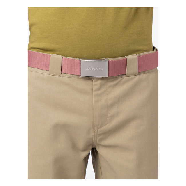 Dickies Brookston Belt Whitered Rose - FREE UK Shipping, FREE 365 Day Returns | Moto Central