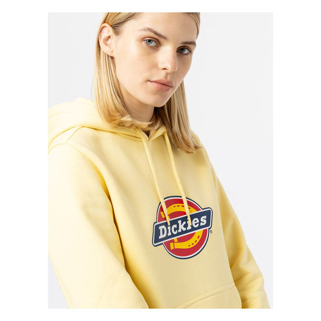 Dickies Icon Logo Ladies Hoodie Pale Banana - FREE UK Shipping, FREE 365 Day Returns | Moto Central