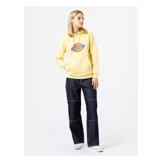 Dickies Icon Logo Ladies Hoodie Pale Banana - FREE UK Shipping, FREE 365 Day Returns | Moto Central