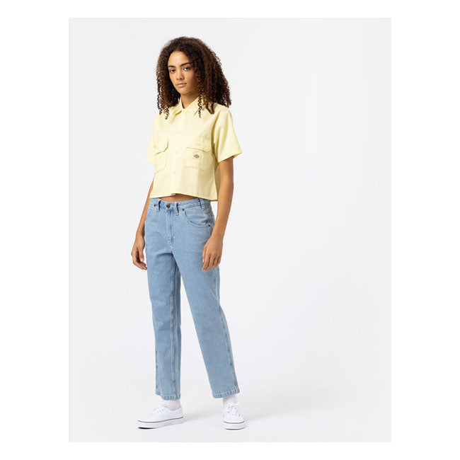 Dickies Ladies Work Shirt Pale Banana - FREE UK Shipping, FREE 365 Day Returns | Moto Central