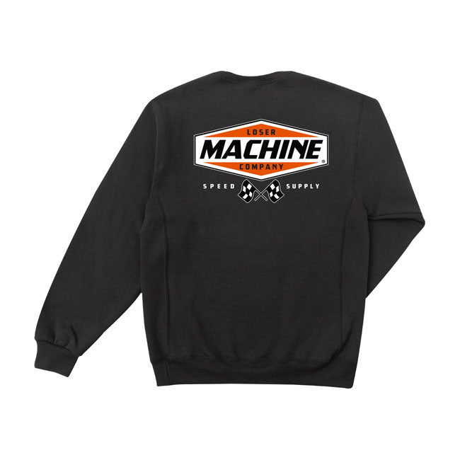 Loser Machine Overdrive Sweatshirt Black  - FREE UK Shipping, FREE 365 Day Returns | Moto Central